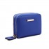 LP6680 - Miss Lulu Leather Look Double Zipped Coin Purse Royal Blue